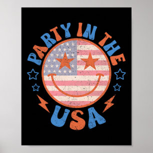 Party In The USA Glückliches Gesicht Lächeln Ameri Poster
