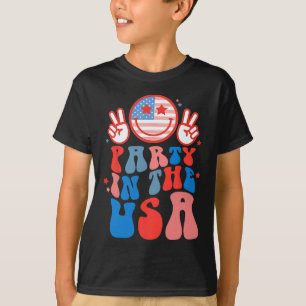 Party In The USA Glückliches Gesicht Lächeln Ameri T-Shirt