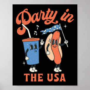 Party In The USA Lustige 4. Juli-Shirts Junge Mädc Poster