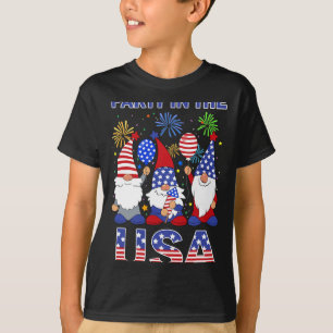 Party In The Usa Patriotischer Gnom Flagge 4. Juli T-Shirt