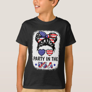 Party In Usa T-Shirt Mädchen 4. Juli Amerikanische