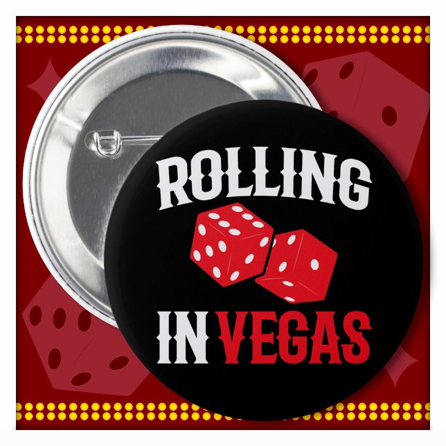Party in Vegas Rolling in Vegas Las Vegas Button (Von Creator hochgeladen)