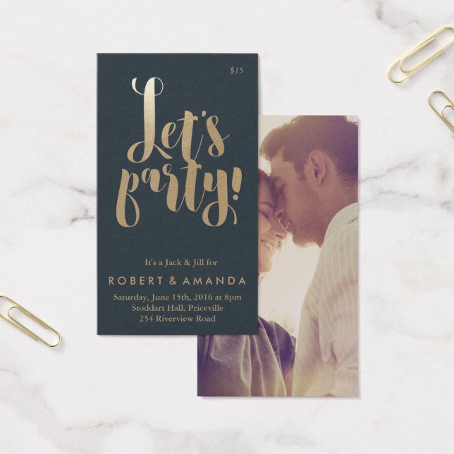 Party Jack und Jill Ticket, Gold (Büro)