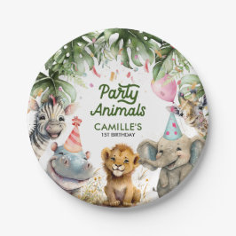 Party Jungle Geburtstag Personalisiert Pappteller