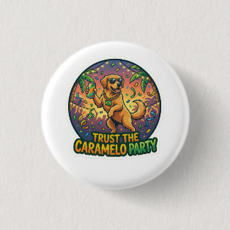 Party Karamell Hund Lustiger Meme Aufkleber Button