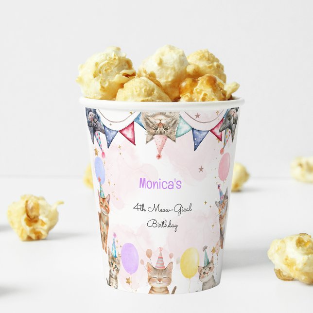 Party Katzen Meu-Kindergeburtstag Pappbecher (Von Creator hochgeladen)