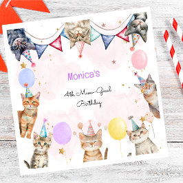 Party Katzen Meu-Kindergeburtstag Serviette