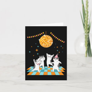 Party Katzen tanzen im Diskothek Ball Karte