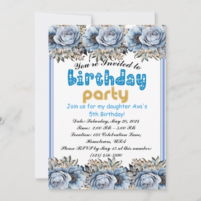 Party: Kinder zum Geburtstag einladen! Einladung (Vorderseite)