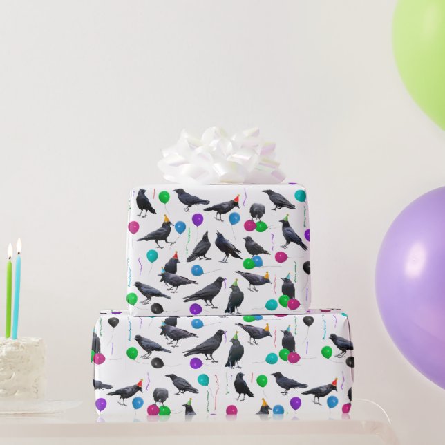 Party Krähen Geschenkpapier (Partygeschenke)