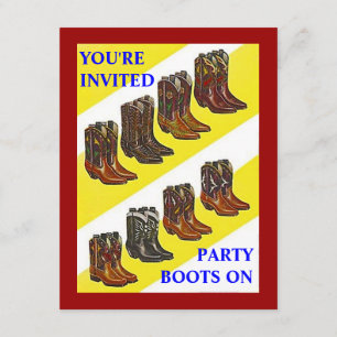 PARTY LADEN ~ STIEFEL AUF ~ Western-Art EINLADUNG
