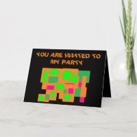 Party laden zur Schwarzen Kunst Dekoration pfirsic