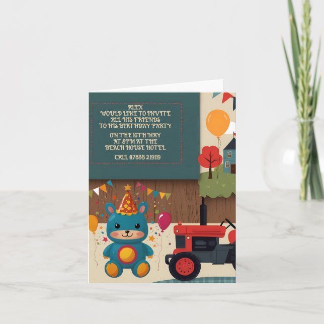 Party lädt ein feiertagskarte (Vorderseite)