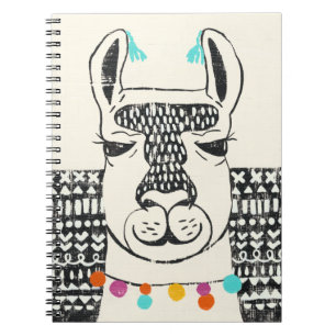 Party-Lama - Porträt Notizblock