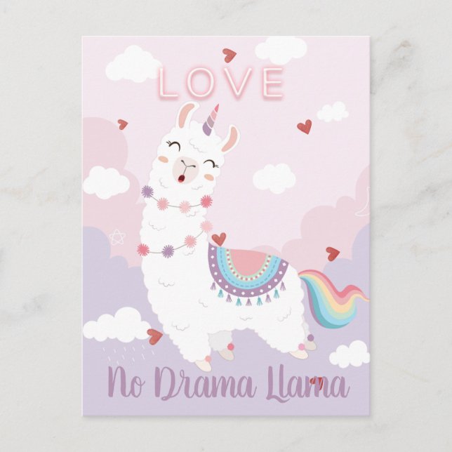 Party Lama Postkarte (Vorderseite)