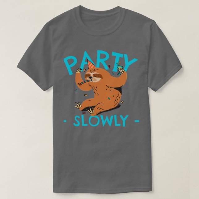 Party Langsam zum Geburtstag T-Shirt (Design vorne)