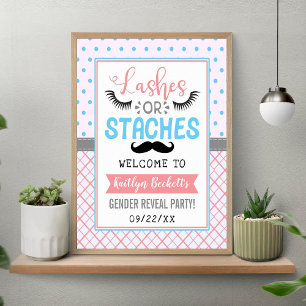 Party "Lashes or staches" Poster
