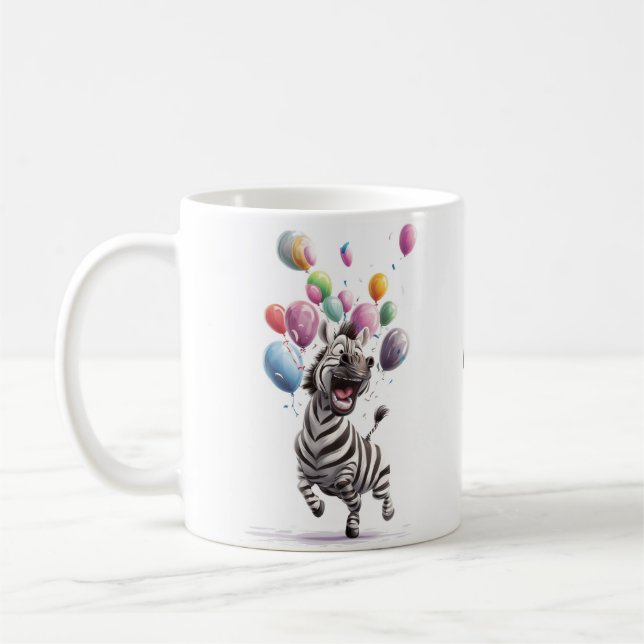 Party lasse, Zebra Kaffeetasse (Links)