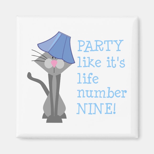 PARTY, Lebensnummer NINE! Magnet (Vorne)
