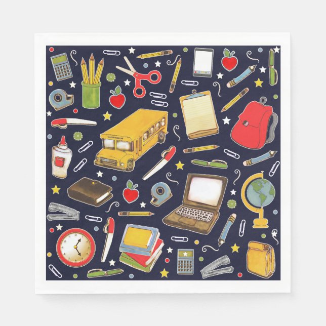 Party-Lehrer Napkins Serviette (Vorderseite)