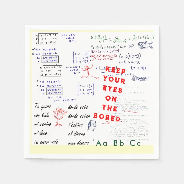 Party Lehrerschule Mittagessen Napkins Serviette (Vorderseite)