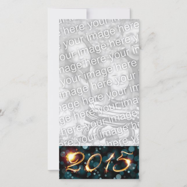 Party-Leuchten 2015 Feiertagskarte (Vorderseite)