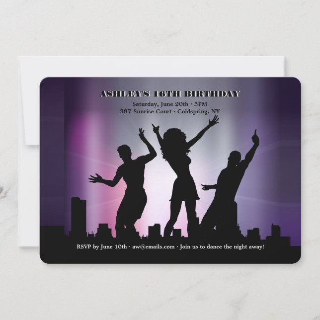 Party Leute Einladung (Vorderseite)