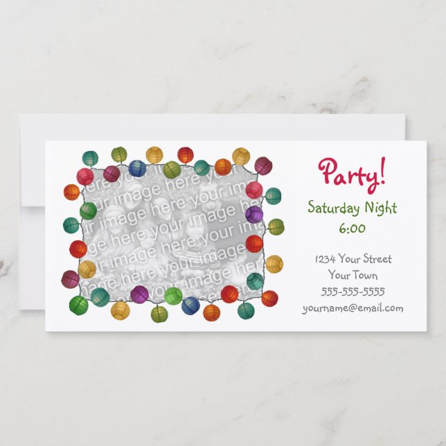 Party Lights Fotokarte (Vorderseite)