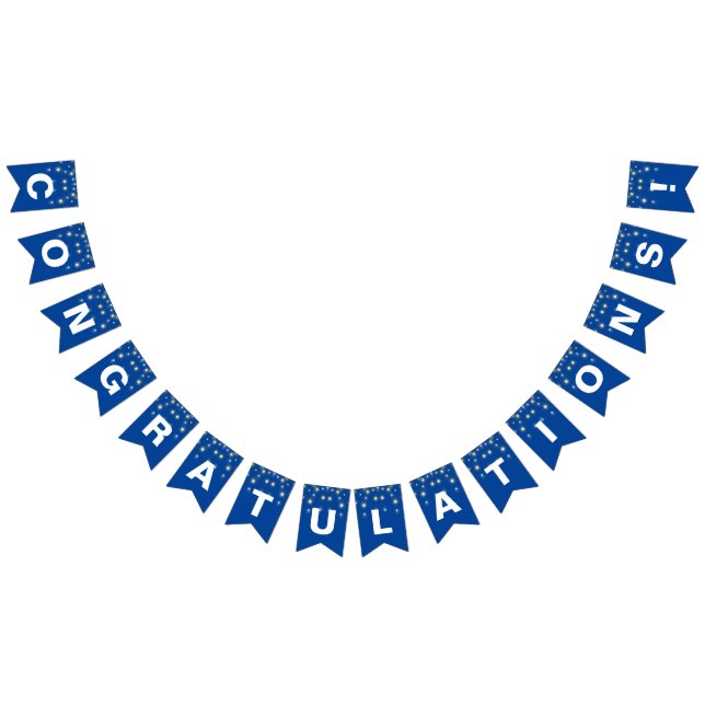 Party Lights Herzlichen Glückwunsch zu Blue Wimpelkette (Alle)