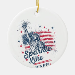 Party like It is 1776, 4. Juli, USA Flag, Amer Keramik Ornament