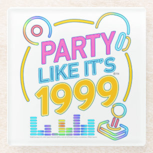 Party Like It’s 1999®™ – Neon Soundtrack  Glasuntersetzer