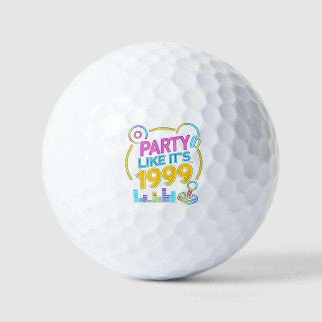 Party Like It’s 1999®™ – Neon Soundtrack Golfball (Vorderseite)
