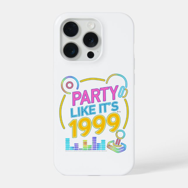 Party Like It’s 1999®™ – Neon Soundtrack iPhone Hülle (Rückseite)