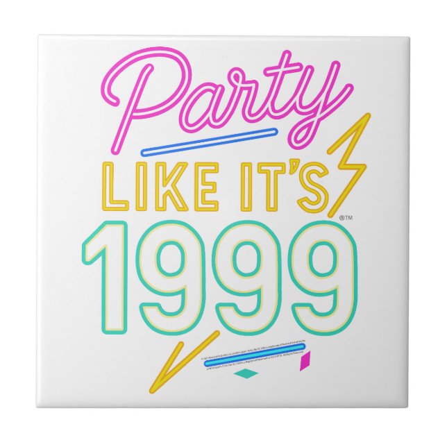 Party Like It’s 1999®™ – Neon-Spannung Fliese (Vorderseite)
