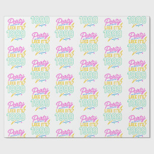 Party Like It’s 1999®™ – Neon Spannung Geschenkpapier