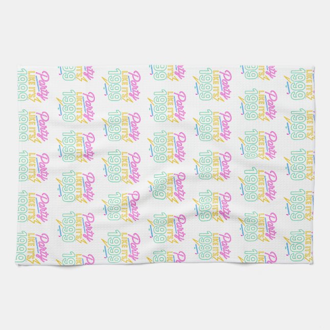 Party Like It’s 1999®™ – Neon Spannung Geschirrtuch (Horizontal)