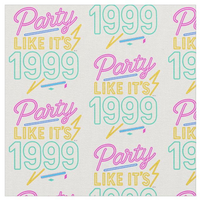 Party Like It’s 1999®™ – Neon Spannung Stoff (Nahaufnahme)