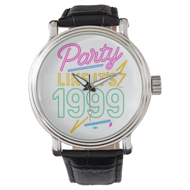 Party Like It’s 1999®™ – Neon Voltage Armbanduhr (Vorderseite)