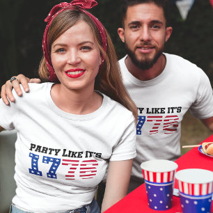 Party Like It's 1776 American 4. Juli Unisex T-Shirt