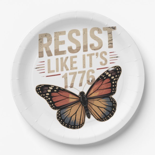Party Like USA 1776 Funny Design Pappteller (Vorderseite)