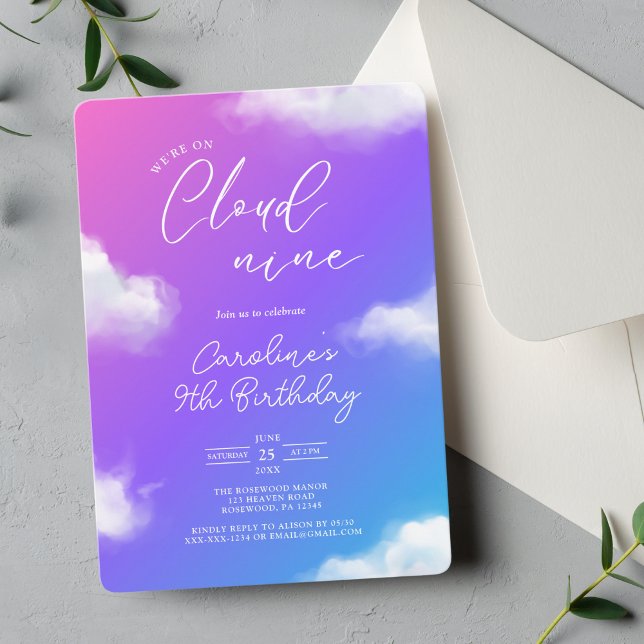 Party lila Kindergeburtstag Einladung (Von Creator hochgeladen)