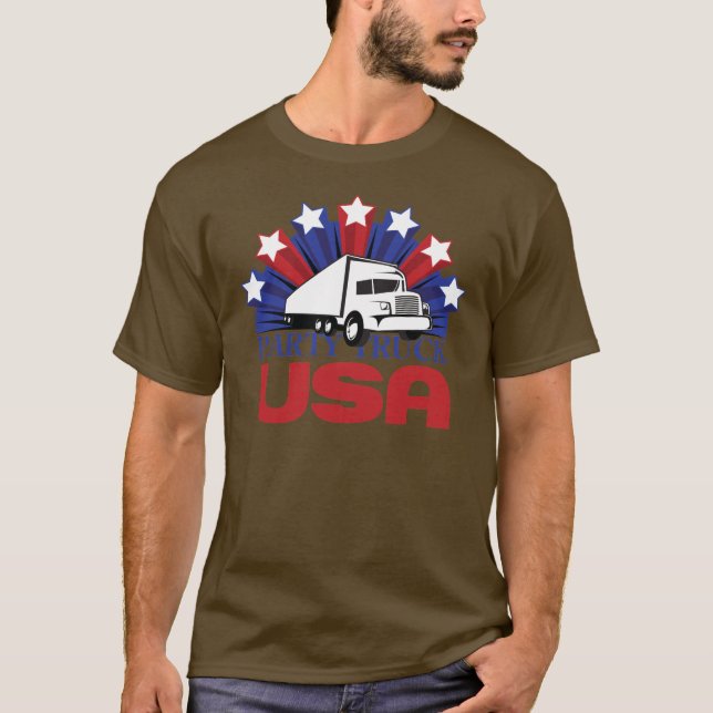 Party-LKW USA T-Shirt (Vorderseite)