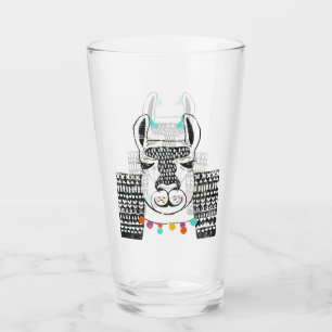 Party Llama - Portrait Glas