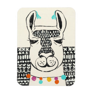 Party Llama - Portrait Magnet