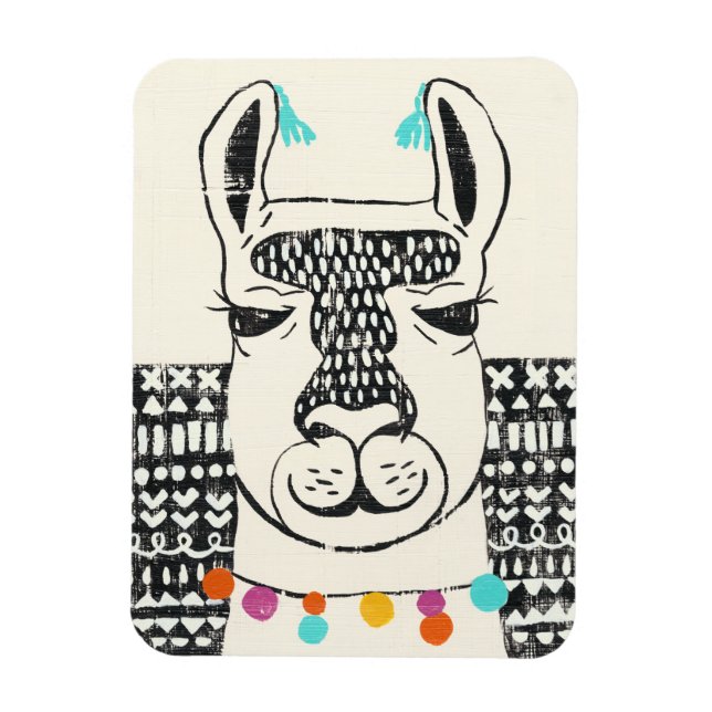 Party Llama - Portrait Magnet (Vertikal)