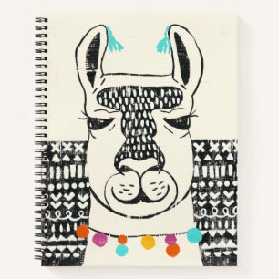 Party Llama - Portrait Notizbuch