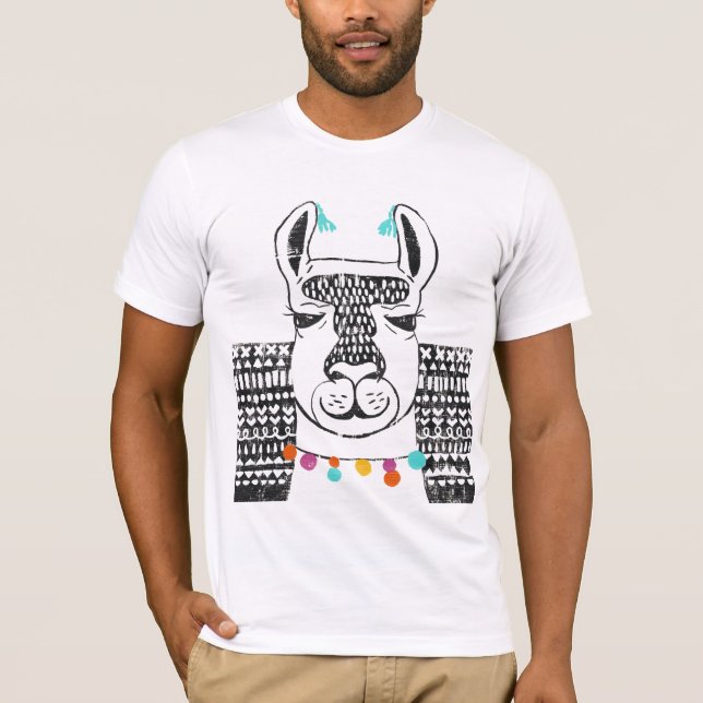 Party Llama - Portrait T-Shirt (Vorderseite)