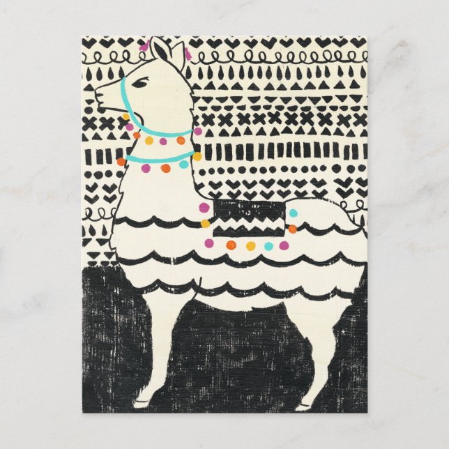 Party Llama Postkarte (Vorderseite)