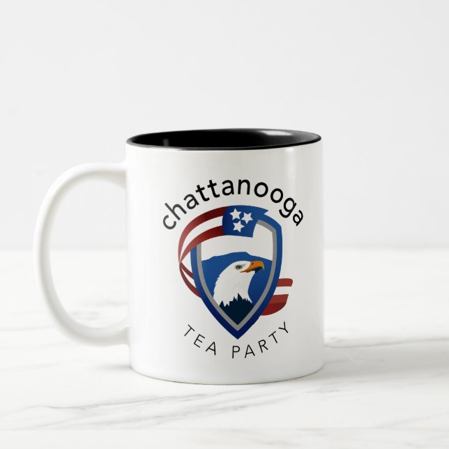 Party-Logo-Elemente Zweifarbige Tasse (Links)