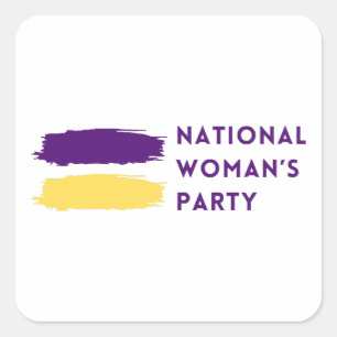 Party-Logo von National Women's 1916 Quadratischer Aufkleber